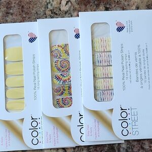 NIP Color Street Wanna Piece of Me, Hue Do Hue, Belgian Buttercup